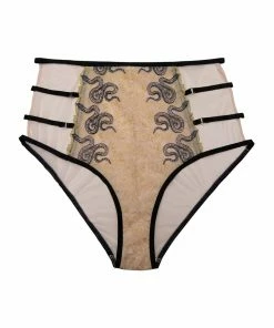 Playful Promises Dakota Snake High Waist With Ring Details And Straps
