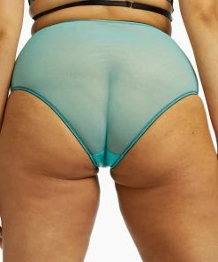 Playful Promises Henrietta Teal Lace Overlay High Waist Brief 22 Playful Promises Henrietta Teal Lace Overlay High Waist Brief