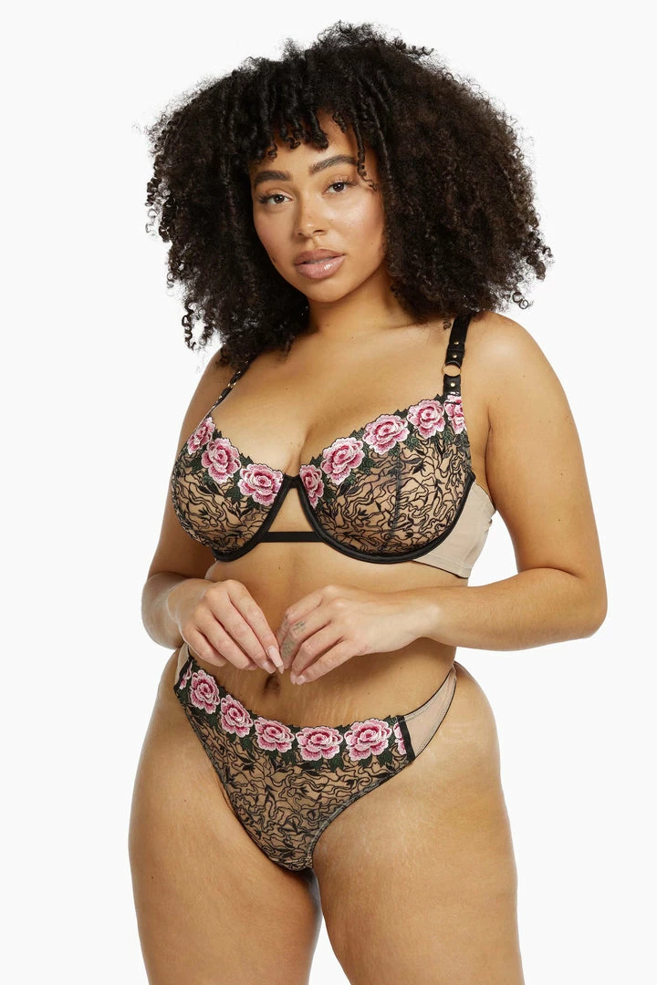 Playful Promises Katy Rose Embroidered Thong Outlet 8 Playful Promises Katy Rose Embroidered Thong Outlet