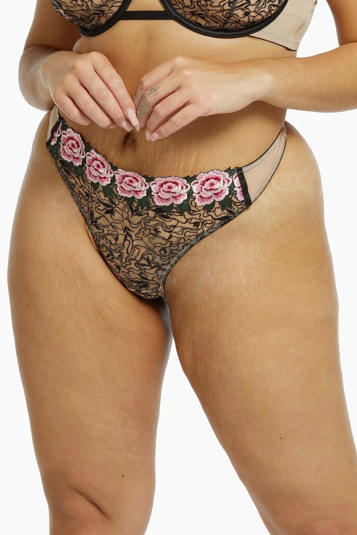 Playful Promises Katy Rose Embroidered Thong Outlet 7 Playful Promises Katy Rose Embroidered Thong Outlet