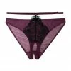 Playful Promises Muriel Purple Crotchless Brazillian Brief