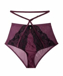 Playful Promises Outlet Muriel Purple High Waist Brief