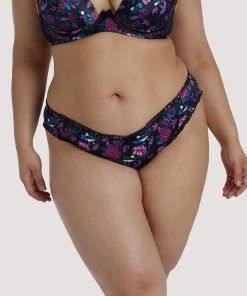 Playful Promises Luxe Bras Noriko Crane Print Brief