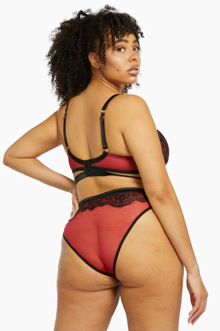 Playful Promises Tasmin Ruby Lace Brazilian Brief Outlet 14 Playful Promises Tasmin Ruby Lace Brazilian Brief Outlet