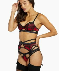 Playful Promises Tasmin Ruby Lace Brazilian Brief Outlet 20 Playful Promises Tasmin Ruby Lace Brazilian Brief Outlet