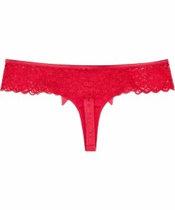 Playful Promises Ruby Pink Satin Crossover Thong Outlet 7 Playful Promises Ruby Pink Satin Crossover Thong Outlet