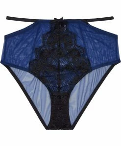 Playful Promises Tabitha Blue Embroidery Curve HW Brief Outlet
