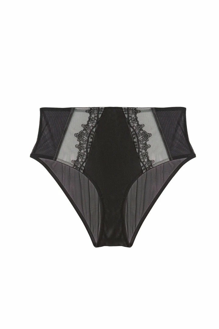 Playful Promises Wren Black Illusion Mesh And Satin High Waist Brief Luxe Bras 13 Playful Promises Wren Black Illusion Mesh And Satin High Waist Brief Luxe Bras