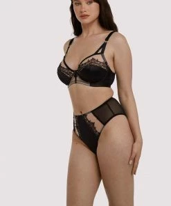 Playful Promises Wren Black Illusion Mesh And Satin High Waist Brief Luxe Bras 17 Playful Promises Wren Black Illusion Mesh And Satin High Waist Brief Luxe Bras