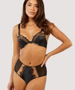 Playful Promises Wren Black Illusion Mesh And Satin High Waist Brief Luxe Bras 16 Playful Promises Wren Black Illusion Mesh And Satin High Waist Brief Luxe Bras
