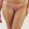 Playful Promises Ziggy Pink Lace And Spotted Mesh Brief Knickers