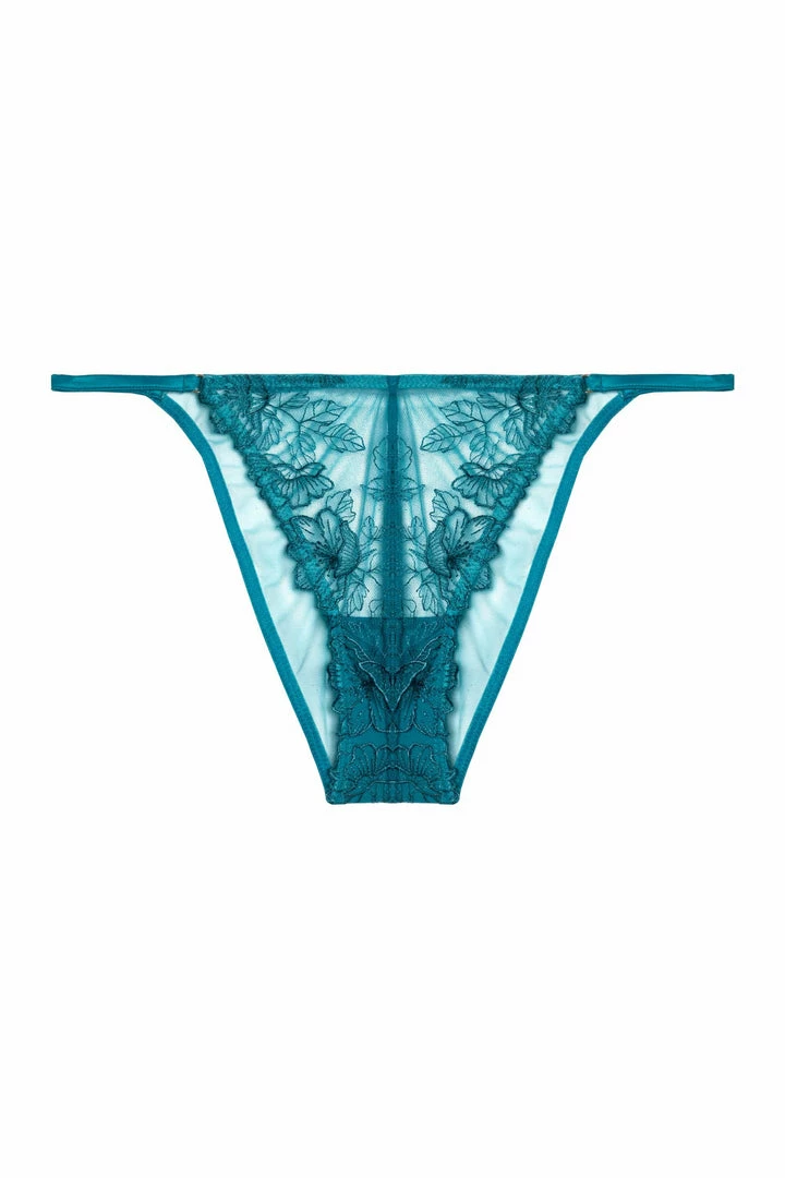 Playful Promises Marsha Teal Embroidery Brief Knickers 8 Playful Promises Marsha Teal Embroidery Brief Knickers