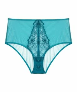 Playful Promises Knickers Marsha Teal Embroidery High Waisted Brief