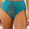 Playful Promises Knickers Marsha Teal Embroidery High Waisted Brief