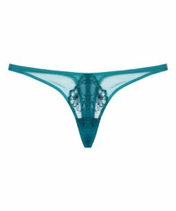 Playful Promises Knickers Marsha Teal Embroidery Thong 9 Playful Promises Knickers Marsha Teal Embroidery Thong
