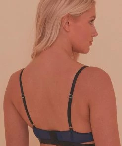 Playful Promises Outlet Tabitha Blue Embroidery Bra Core A - D