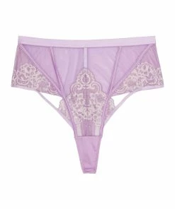 Playful Promises Fenella Lace And Net High Waist Brief Outlet