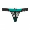 Playful Promises Kate Teal Satin Thong Outlet
