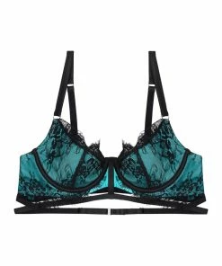 Playful Promises Henrietta Teal Lace Overlay Curve Bra 11 Playful Promises Henrietta Teal Lace Overlay Curve Bra