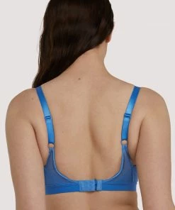 Curvy Kate Non Wired Bras Get Up And Chill Bralette Denim Blue
