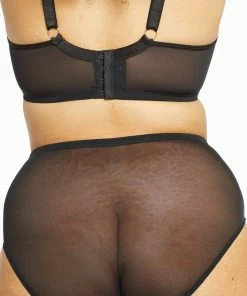 Playful Promises Eddie Black Crossover Wrap High Waist Brief Luxe Bras