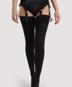Playful Promises Fringe Stockings Black Hosiery