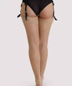 Playful Promises Hosiery Light Nude Seamed Stockings