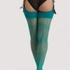 Playful Promises Hosiery Quetzal Green Seamed Stockings 2 Playful Promises Hosiery Quetzal Green Seamed Stockings