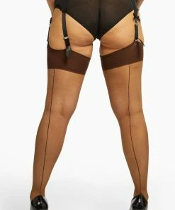 Playful Promises Seamed Stocking Dark Nude Hosiery