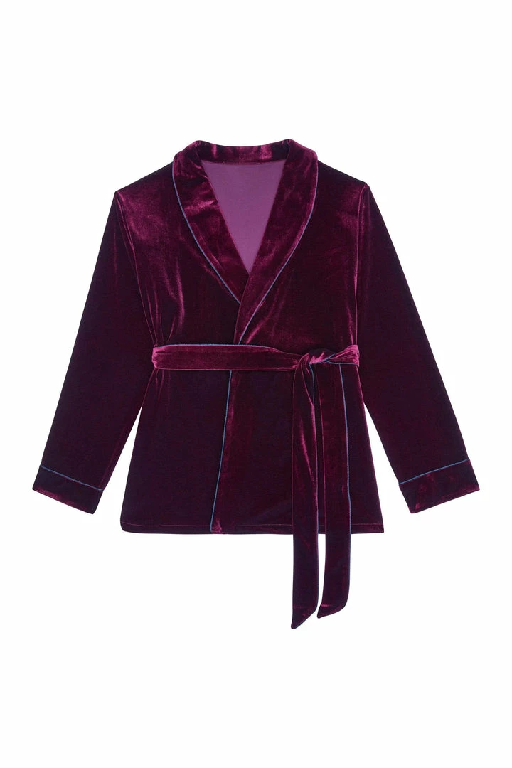 Playful Promises Velvet Wine Red Pyjama Set 7 Playful Promises Velvet Wine Red Pyjama Set