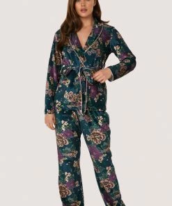 Playful Promises Printed Velvet PJ Set