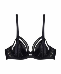 Playful Promises Bras Charlie Black Cut-out Plunge Bra