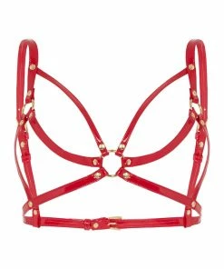 Regalia Open Harness Bra Red Erotic