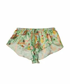 Playful Promises Nightwear Bodil Jane Recycled Nudes & Flowers Satin Short