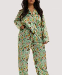 Playful Promises Nightwear Bodil Jane Recycled Nudes & Flowers Trousers