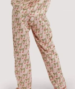 Playful Promises Nightwear Bouffants Recycled Cheeta Satin Trousers