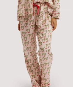 Playful Promises Nightwear Bouffants Recycled Cheeta Satin Trousers