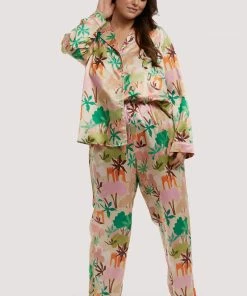 Playful Promises Alja Horvat Recycled Abstract Satin Trousers