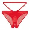 Playful Promises Eddie Red Crossover Wrap Crotchless Brazilian Brief Luxe Bras