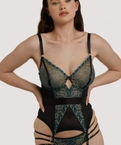 Playful Promises Dakota Green & Gold Snake Basque