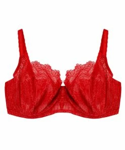 Deja Day Rosalyn Red Balcony Bra Outlet