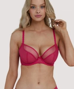 Deja Day Outlet Grace Hot Pink Mesh Bra