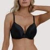Deja Day Sophia Black Plunge & Push Up Bra Outlet