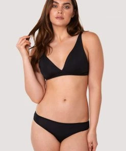 Deja Day Second Skin Black Recycled Triangle Bra Everyday Bras