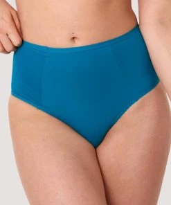 Deja Day Second Skin Teal Recycled Highwaist Brief