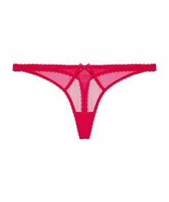 Deja Day Grace Hot Pink Mesh Thong Outlet