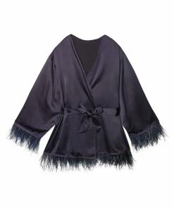 FFFB X Playful Promises Iris Teal Feather Kimono Nightwear 13 FFFB X Playful Promises Iris Teal Feather Kimono Nightwear