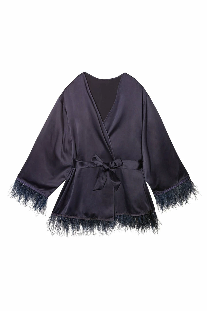 FFFB X Playful Promises Iris Teal Feather Kimono Nightwear 8 FFFB X Playful Promises Iris Teal Feather Kimono Nightwear