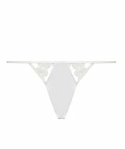 Hustler Esther White Lace Applique Thong