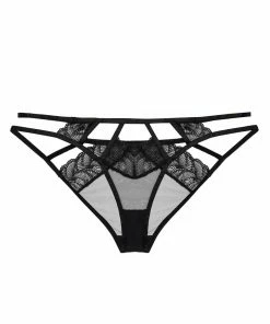 Hustler Tilly Black Caged Embroidery Brief Erotic
